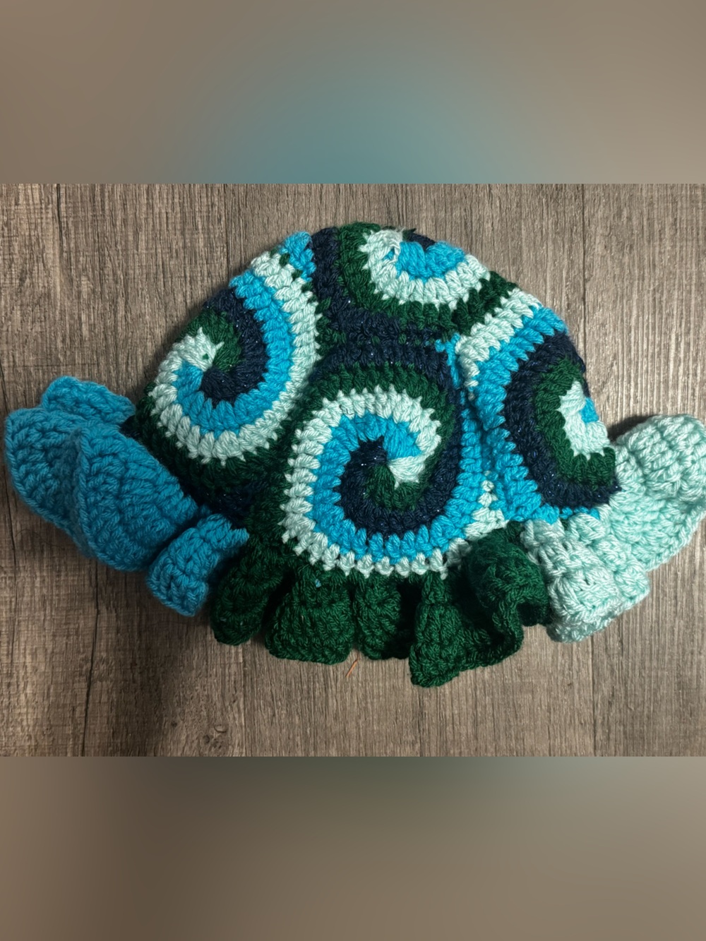 Handmade Crocheted Spiral Beanie
